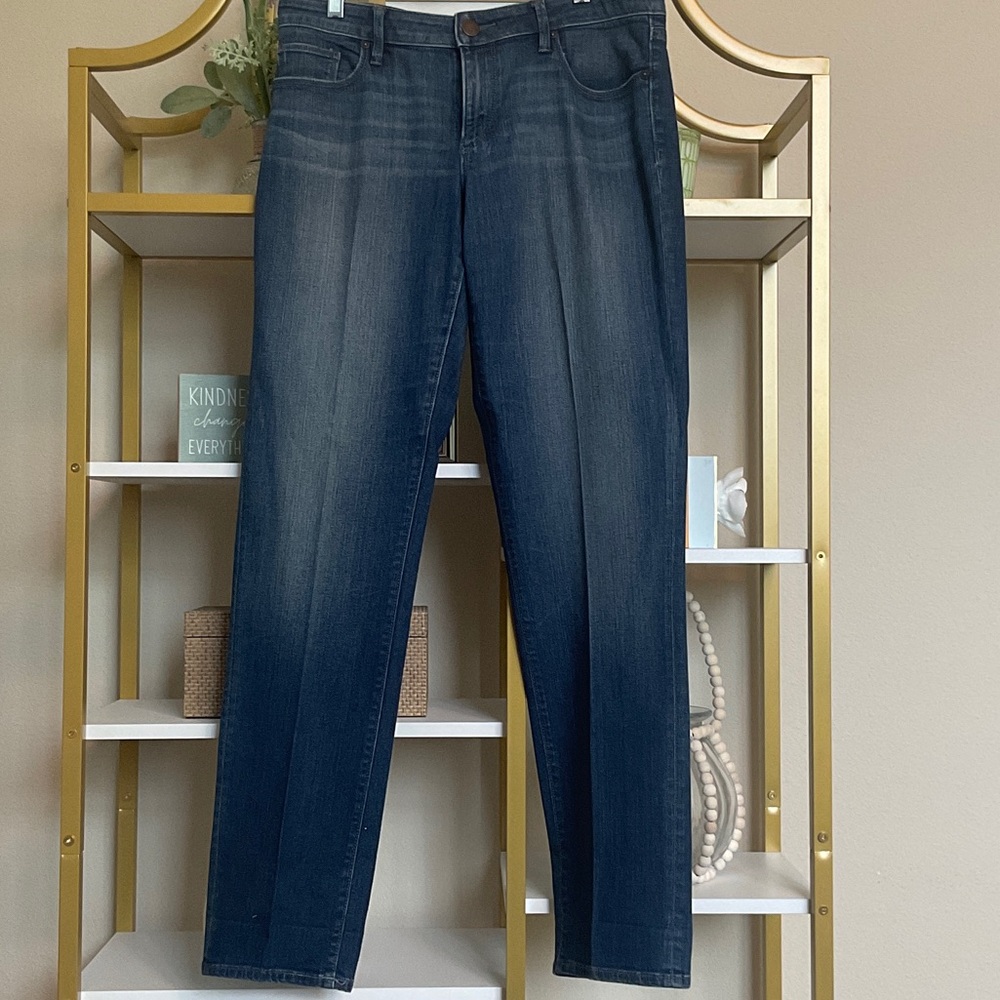 LOFT Dark Wash Straight Leg Jeans - Deep Blue